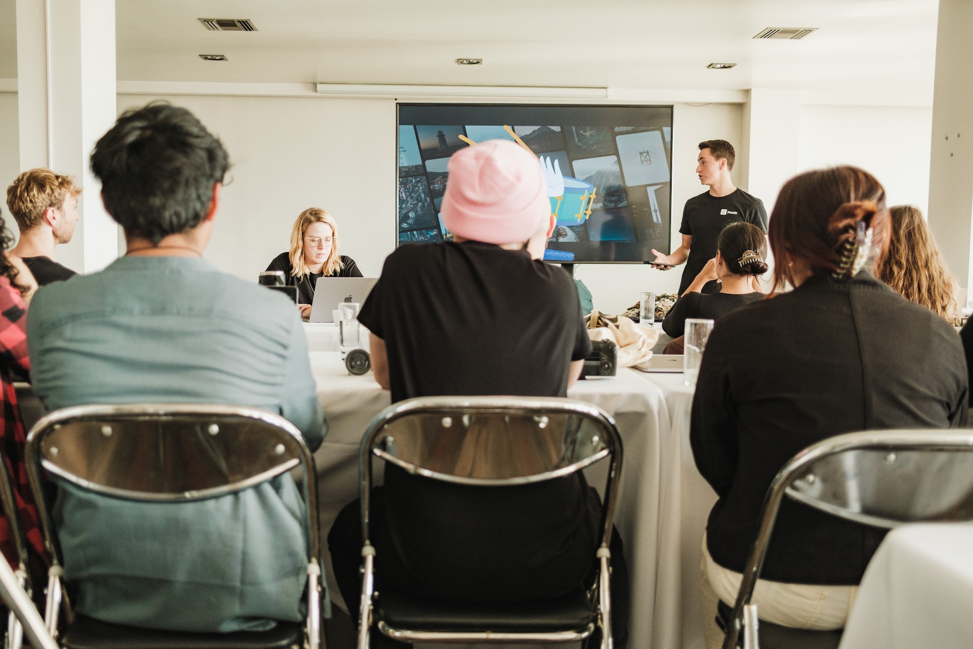 People attending a presentation